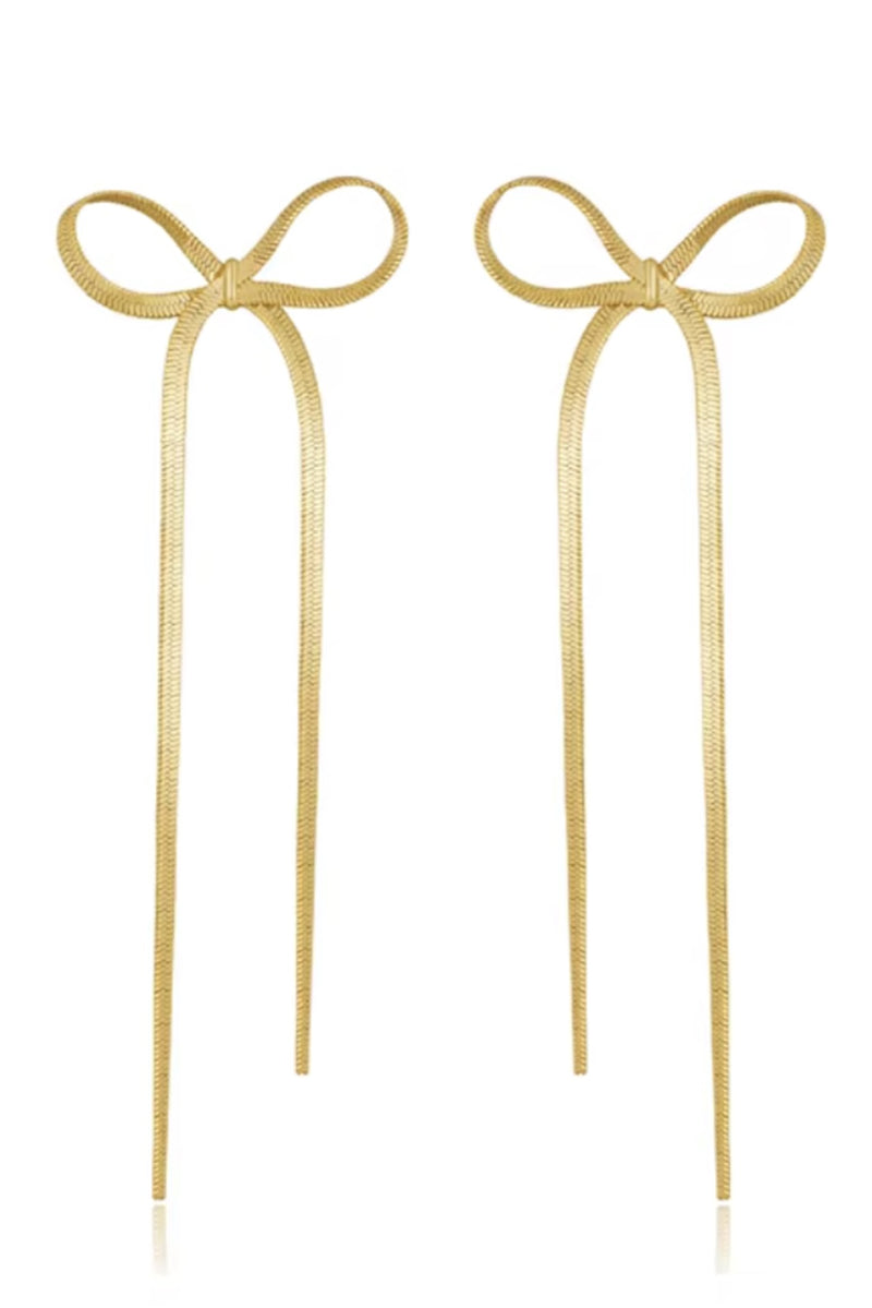 18k Gold Plated Bow Earrings